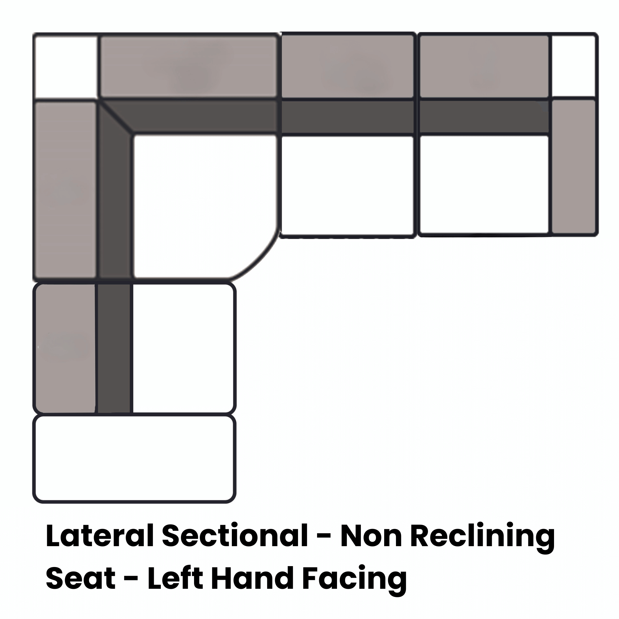 Sectional with a Lateral - Non Reclining Seat - LHF