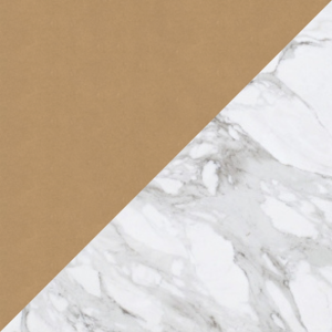Matt Gold/Glossy White Carrara