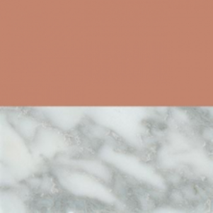 Red-Beige / Carrara Marble