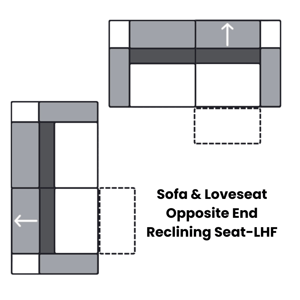 Sofa & Loveseat - Opposite End Reclining Seat-LHF