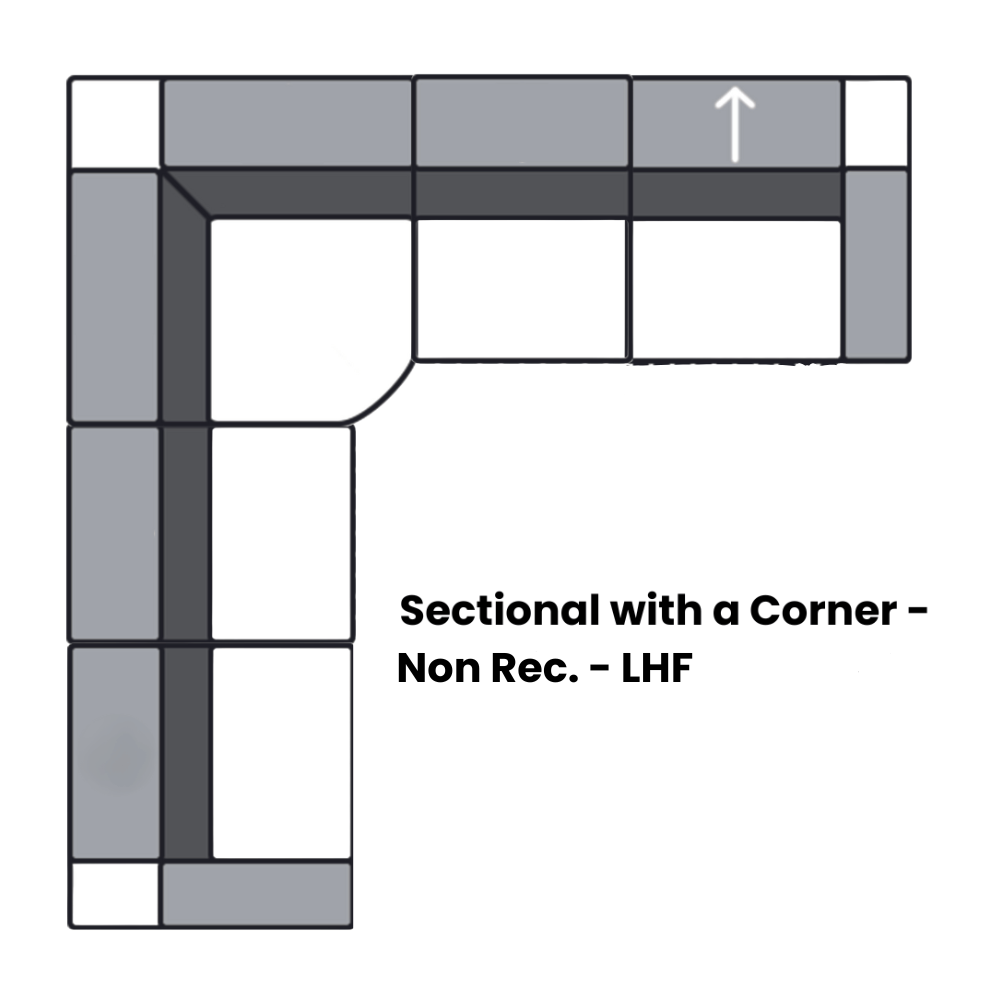 Sectional with Square Corner (Left Hand Facing)