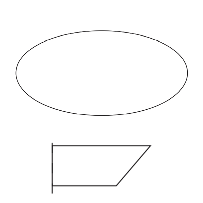 Elliptical Inclined Edge