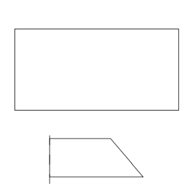 Rectangular Sloped Edge